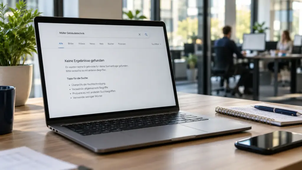 Kein Ergebnisse bei Google
